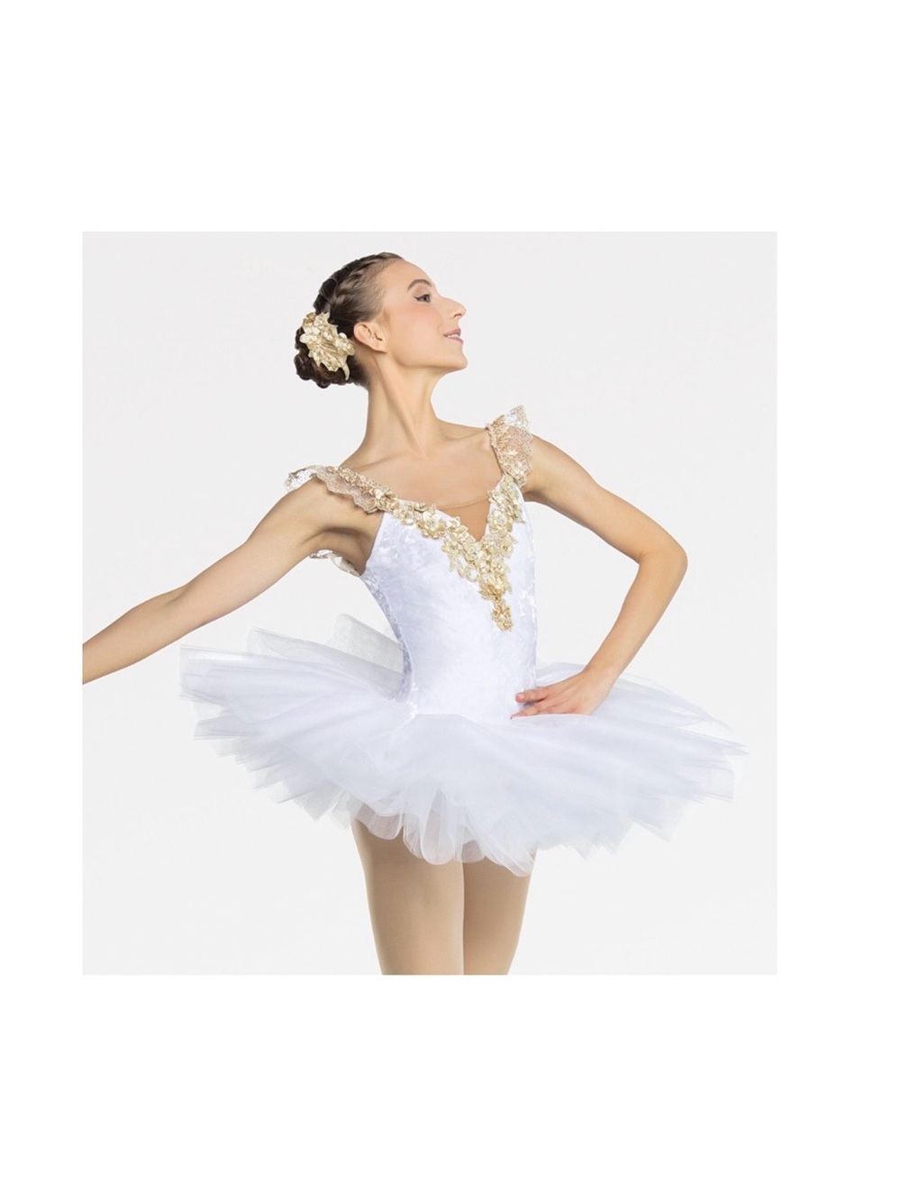 Revolution | A Secret Revealed White Gold Ballet Tutu Dance Costume, LC MC